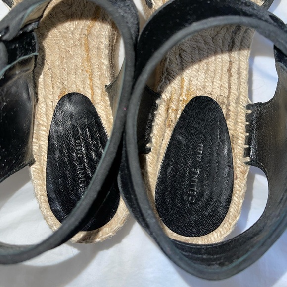 Authentic Celine black velvet platform espadrille - Picture 14 of 14